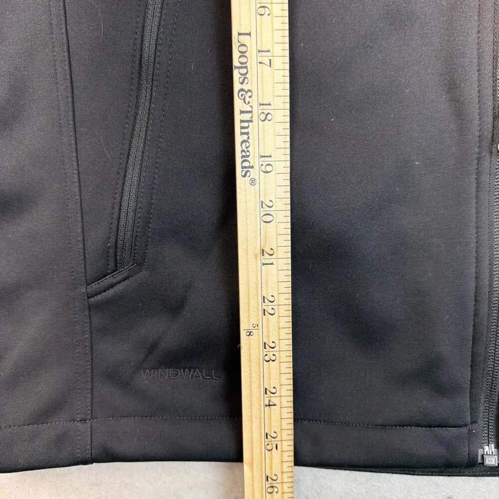 The North Face Black Men’s Full Zip Soft Shell Windwall Vest Size Large